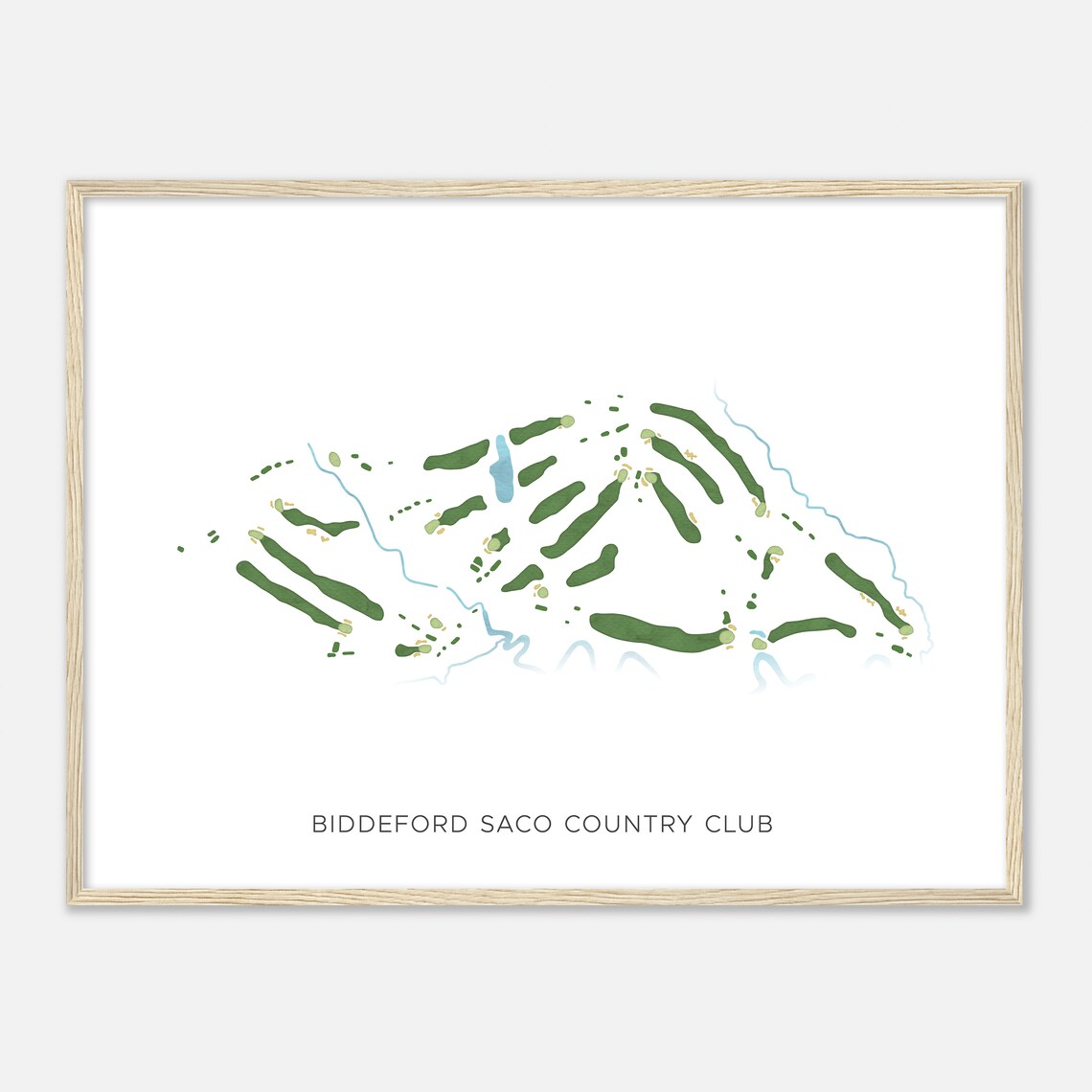 Biddeford Saco Country Club Minimalist Modern Golf Map Poster