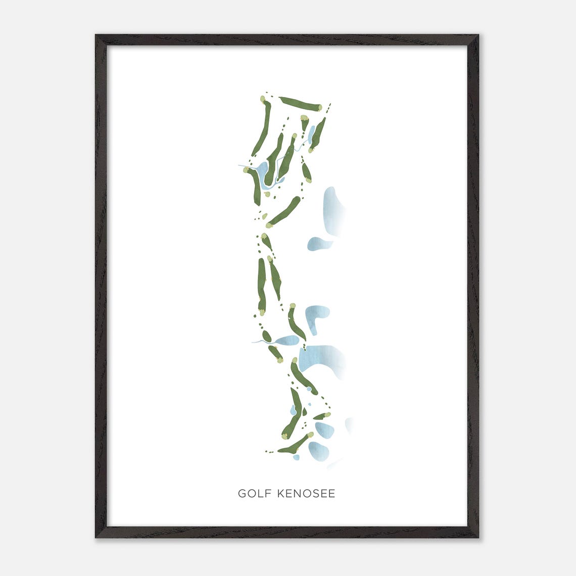 Golf Kenosee Canada Modern Scenic Watercolor Course Map Poster - Image 2