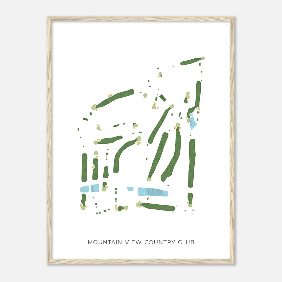 Mountain View Country Club Pennsylvania Modern Minimalist Map Poster - Image 2