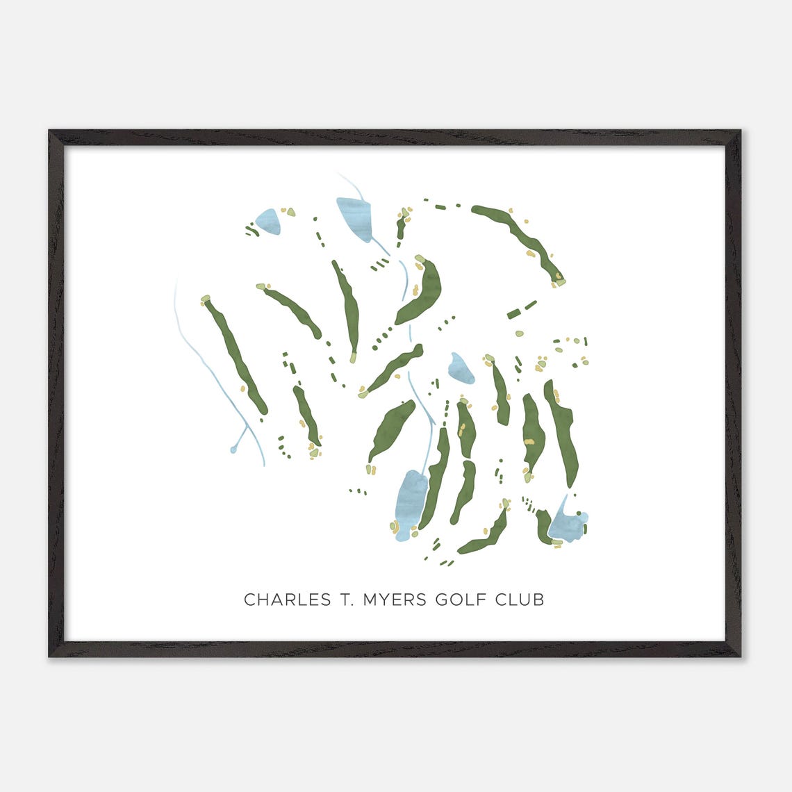 Charles T. Myers Golf Club Charlotte NC Modern Minimalist Golf Poster - Image 5