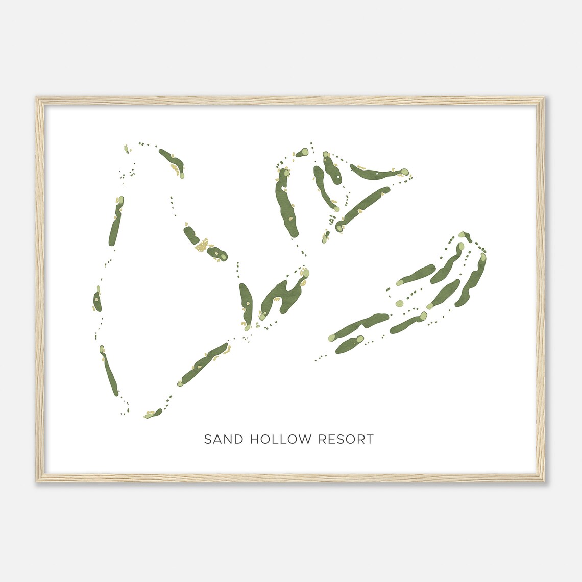 Sand Hollow Resort Utah Modern Watercolor Map Golf Poster - Image 2