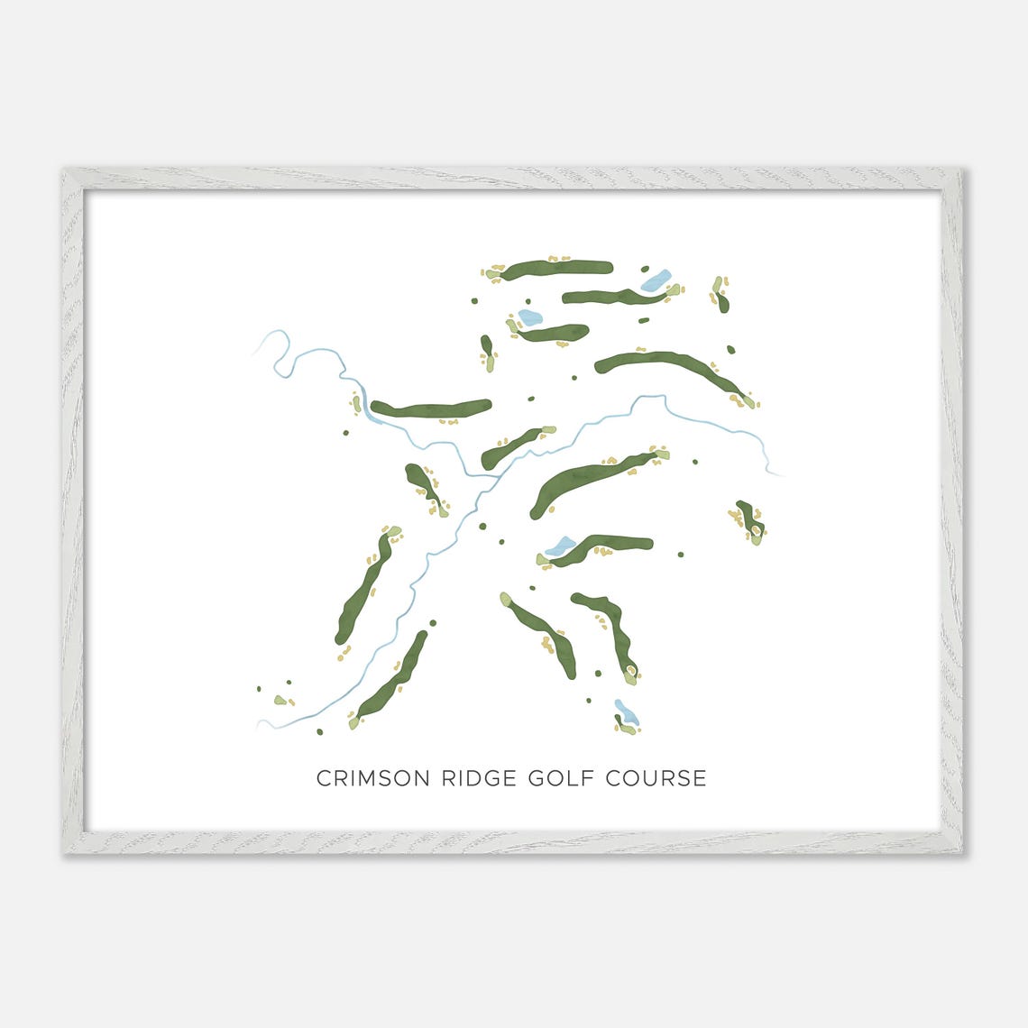 Crimson Ridge Golf Course Canada Minimalist Watercolor Map Poster - Image 3