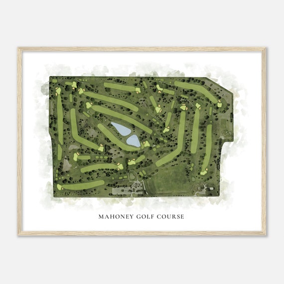 Mahoney Golf Course Nebraska Classic Watercolor Map Golfer Gift Golf Wall Art Golf Poster Print Course Layout