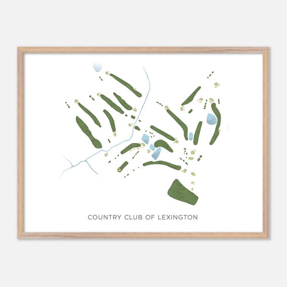 Country Club Of Lexington In Lexington South Carolina Modern Watercolor Map Golfer Gift Golf Wall Art Golf Poster Print