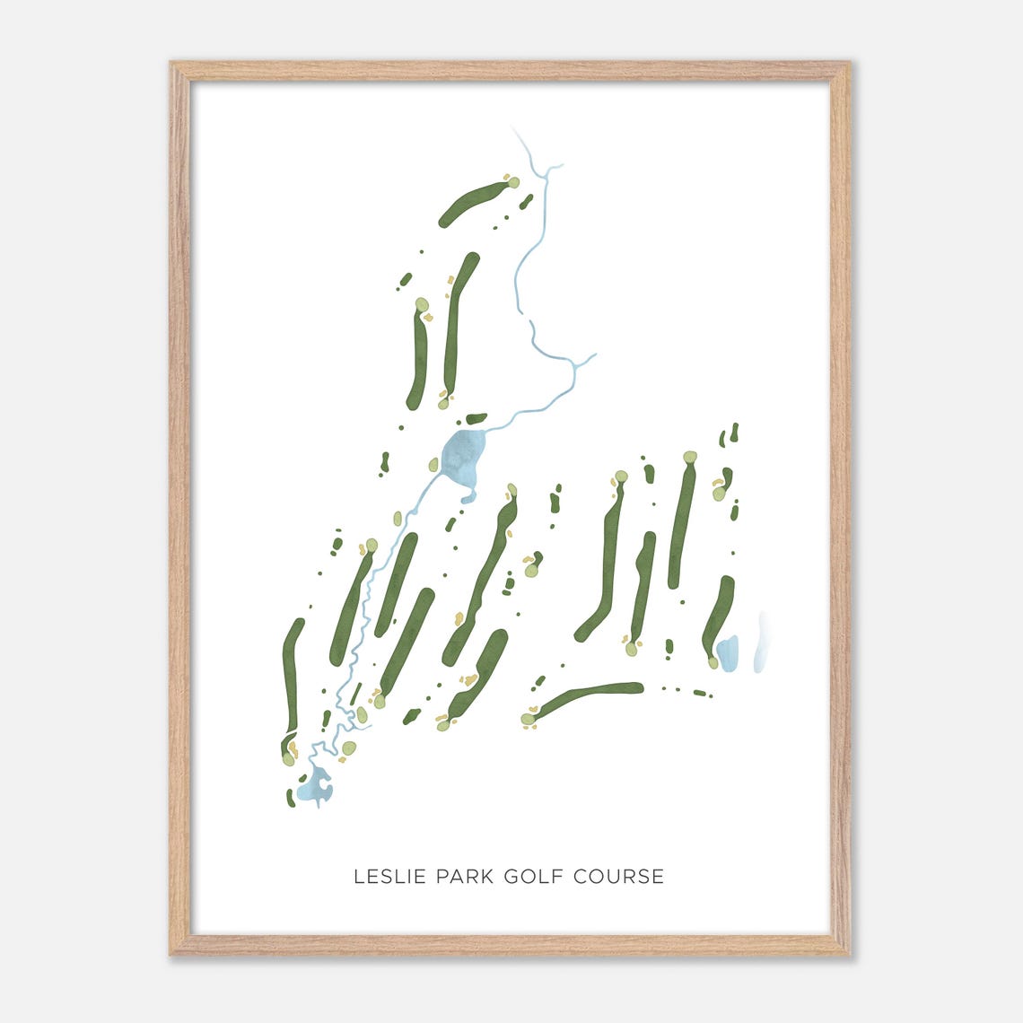Leslie Park Golf Course Modern Minimalist Style Map Art Poster - Image 6