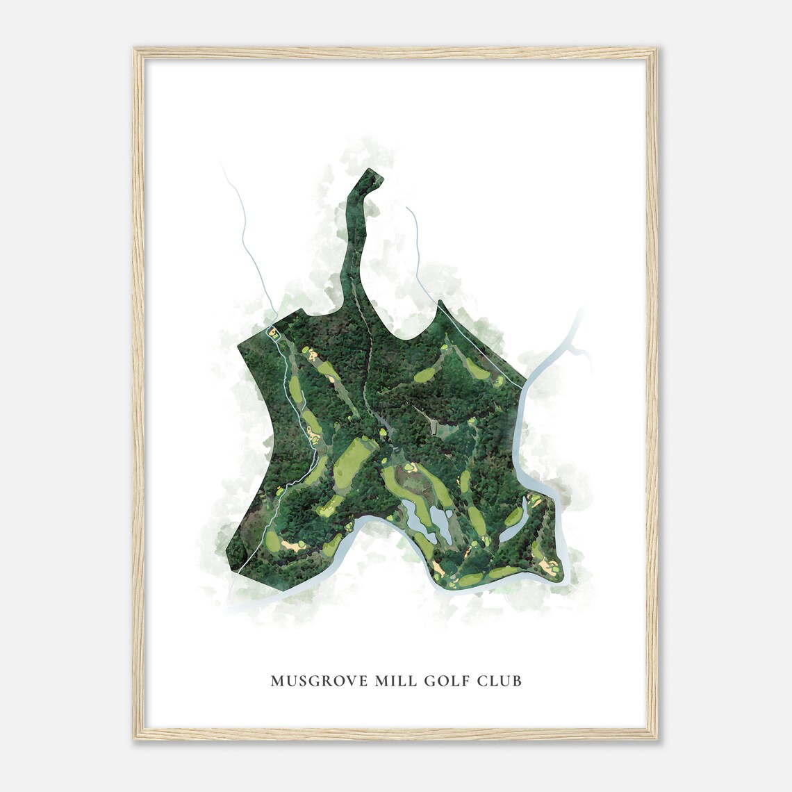 Musgrove Mill Golf Club South Carolina Classic Watercolor Map Poster - Image 2