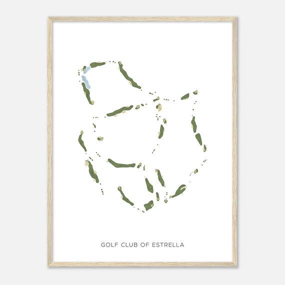 Golf Club Of Estrella Arizona Modern Watercolor Map Golfer Gift Golf Wall Art Golf Poster Print Course Layout