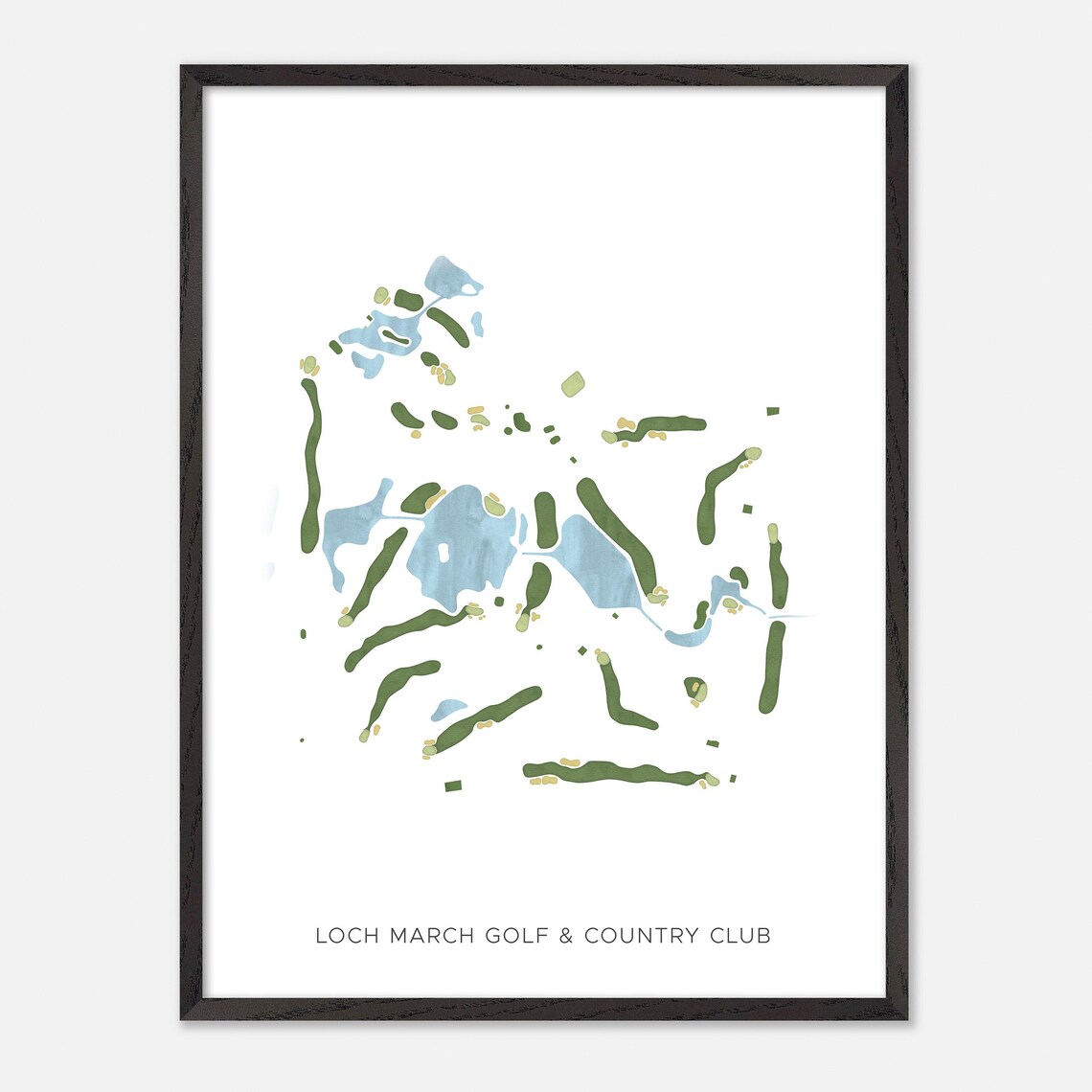 Loch March Golf And Country Club Ottawa Canada Golf Map Poster - Image 2