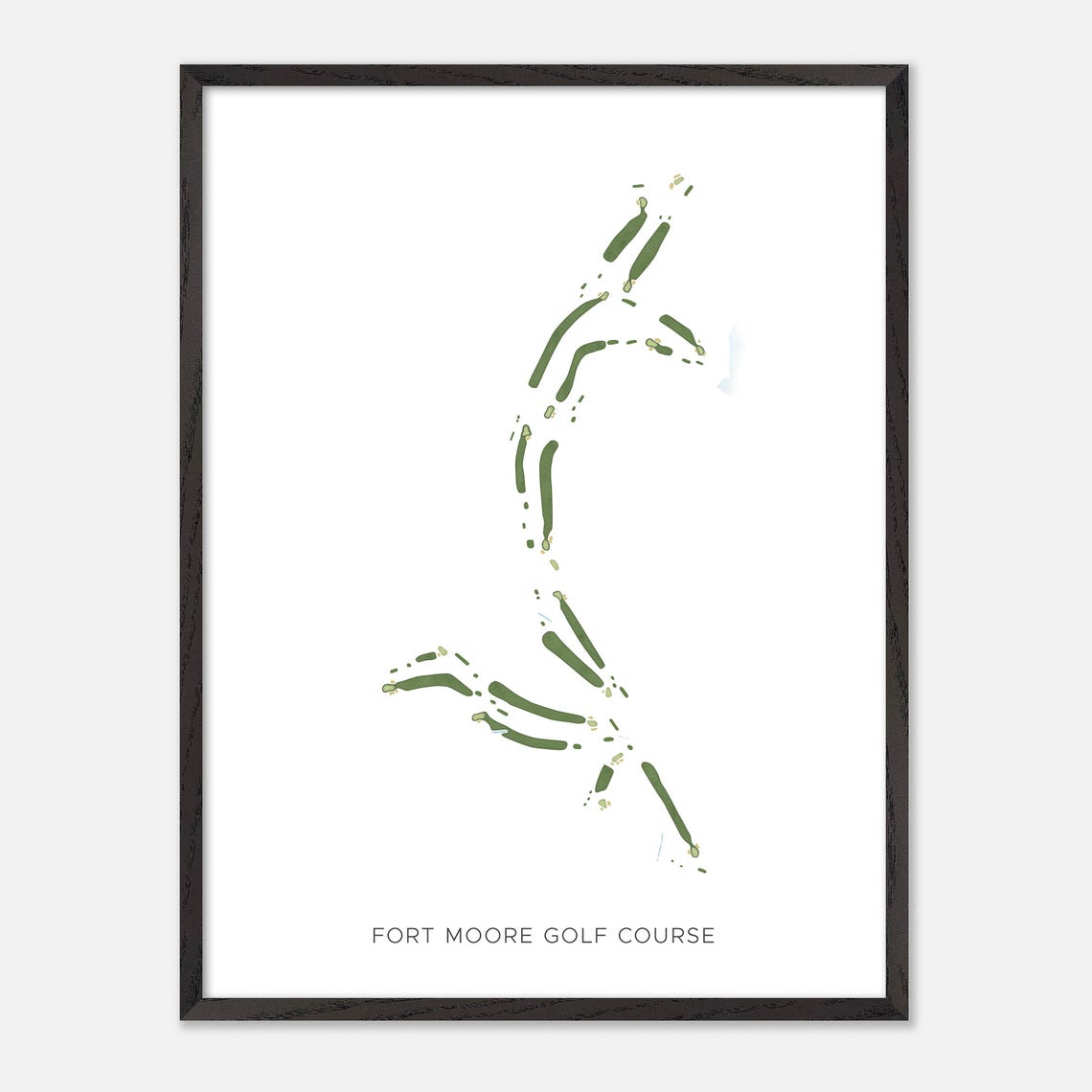 Fort Moore Golf Course Minimalist Map Art Golfer Gift Poster - Image 3