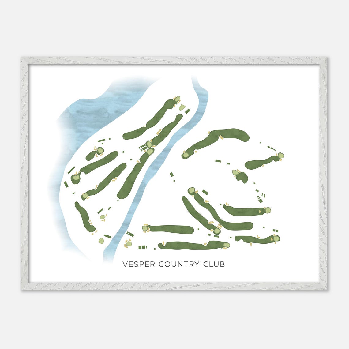 Vesper Country Club Massachusetts Modern Minimalist Golf Poster - Image 4