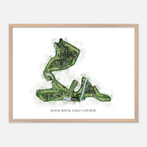 Slick Rock Golf Course In Horseshoe Bay Texas Classic Watercolor Map Golfer Gift Golf Wall Art Golf Poster Print Course Layout
