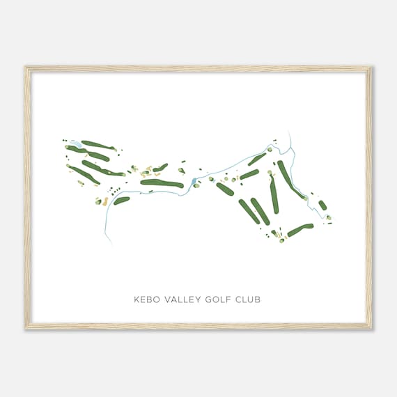 Kebo Valley Golf Club Maine Modern Watercolor Map Golfer Gift Golf Wall Art Golf Poster Print Course Layout