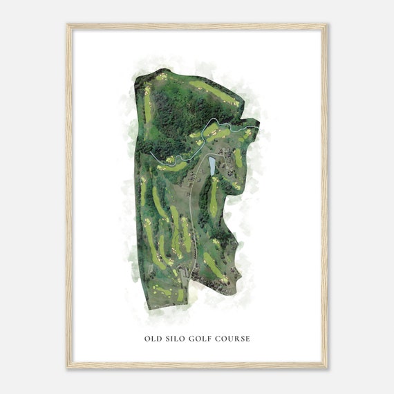 Old Silo Golf Course Kentucky Classic Watercolor Map Golfer Gift Golf Wall Art Golf Poster Print Course Layout