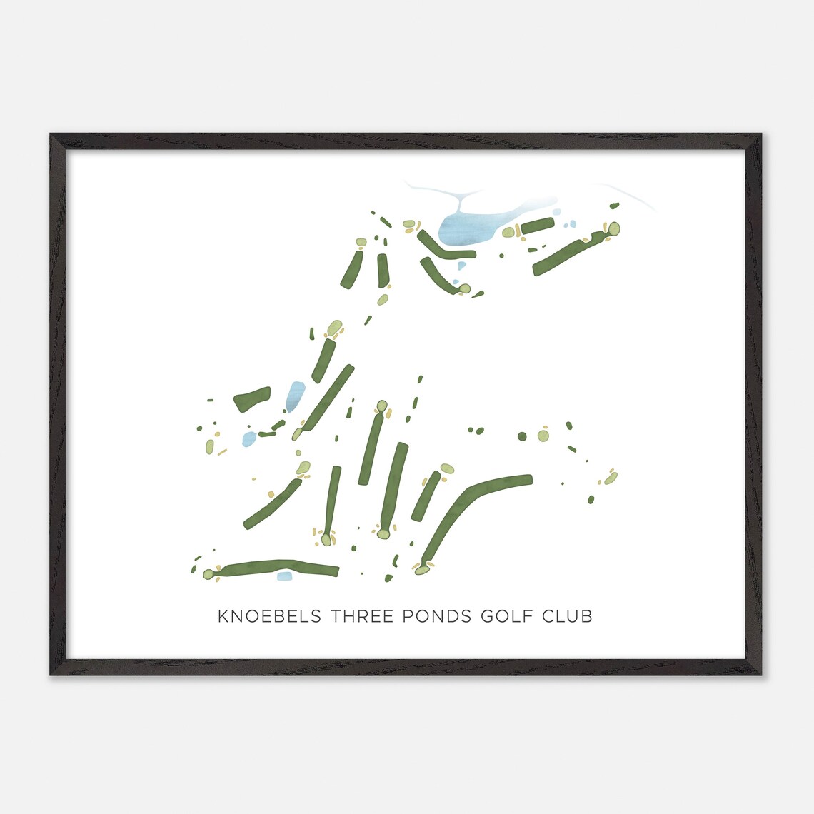 Knoebels Three Ponds Golf Club Elysburg Pennsylvania Modern Watercolor Poster - Image 5