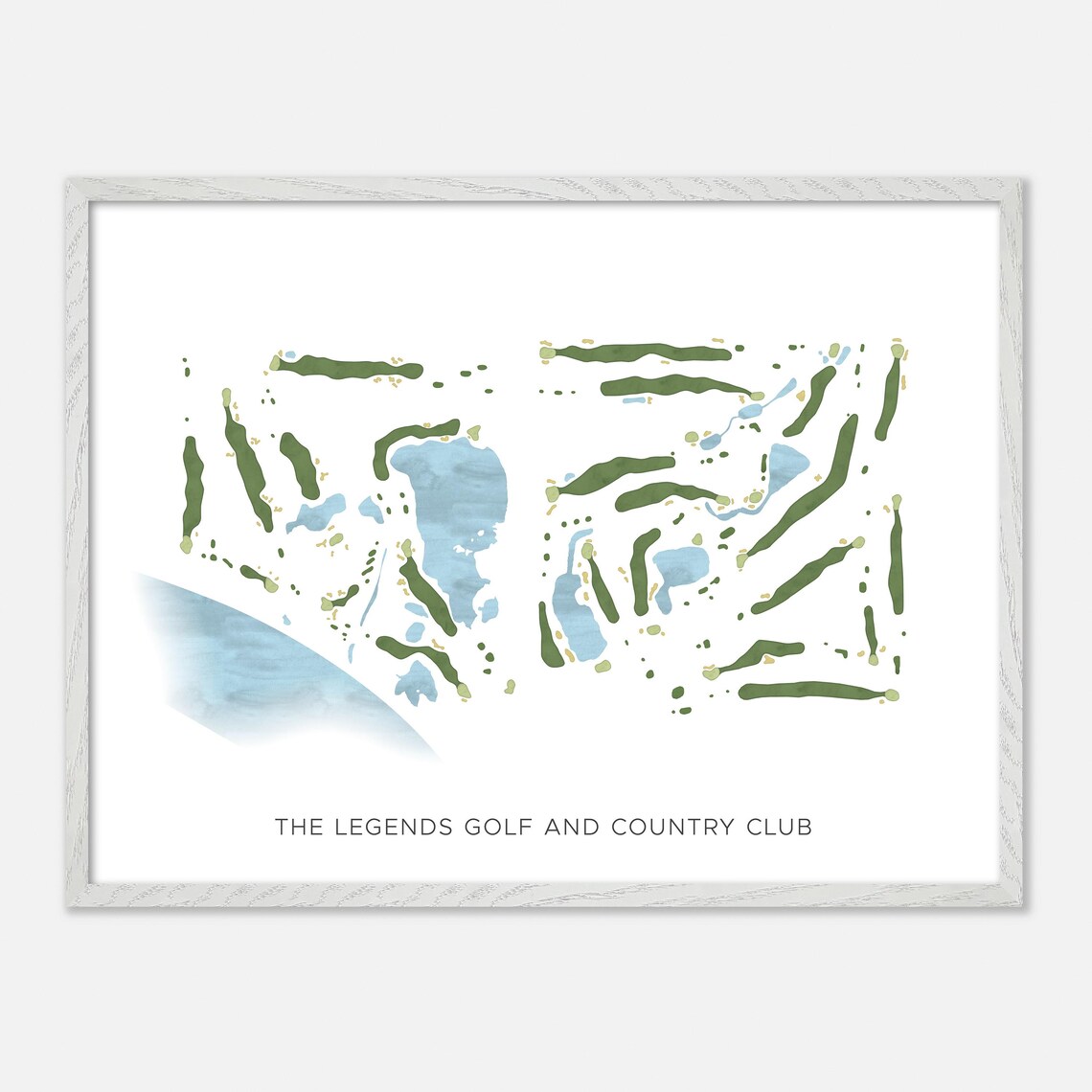 The Legends Golf and Country Club Sherwood Park Canada Modern Watercolor Course Map Poster - Image 3
