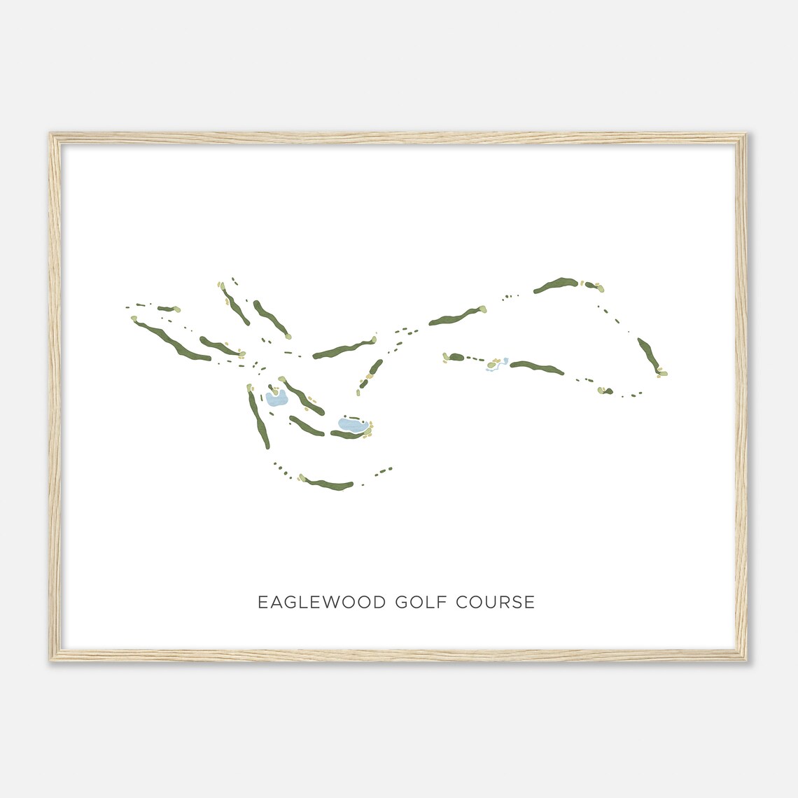 Eaglewood Golf Course Utah Modern Watercolor Map Golfer Gift Golf Wall Art Golf Poster Print Course Layout - Image 2