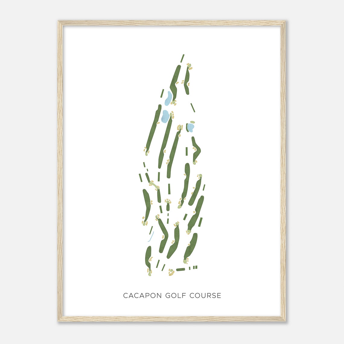 Cacapon Golf Course West Virginia Modern Watercolor Map Golf Poster