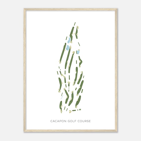Cacapon Golf Course West Virginia Modern Watercolor Map Golf Poster