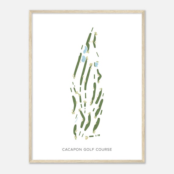 Cacapon Golf Course West Virginia Modern Watercolor Map Golfer Gift Golf Wall Art Golf Poster Print Course Layout