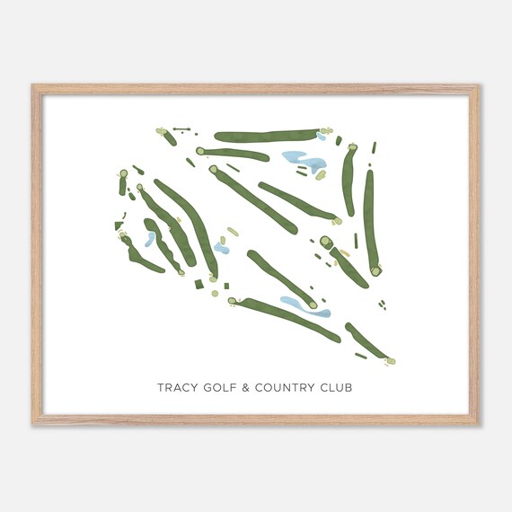 Tracy Golf & Country Club California Modern Minimalist Golf Poster