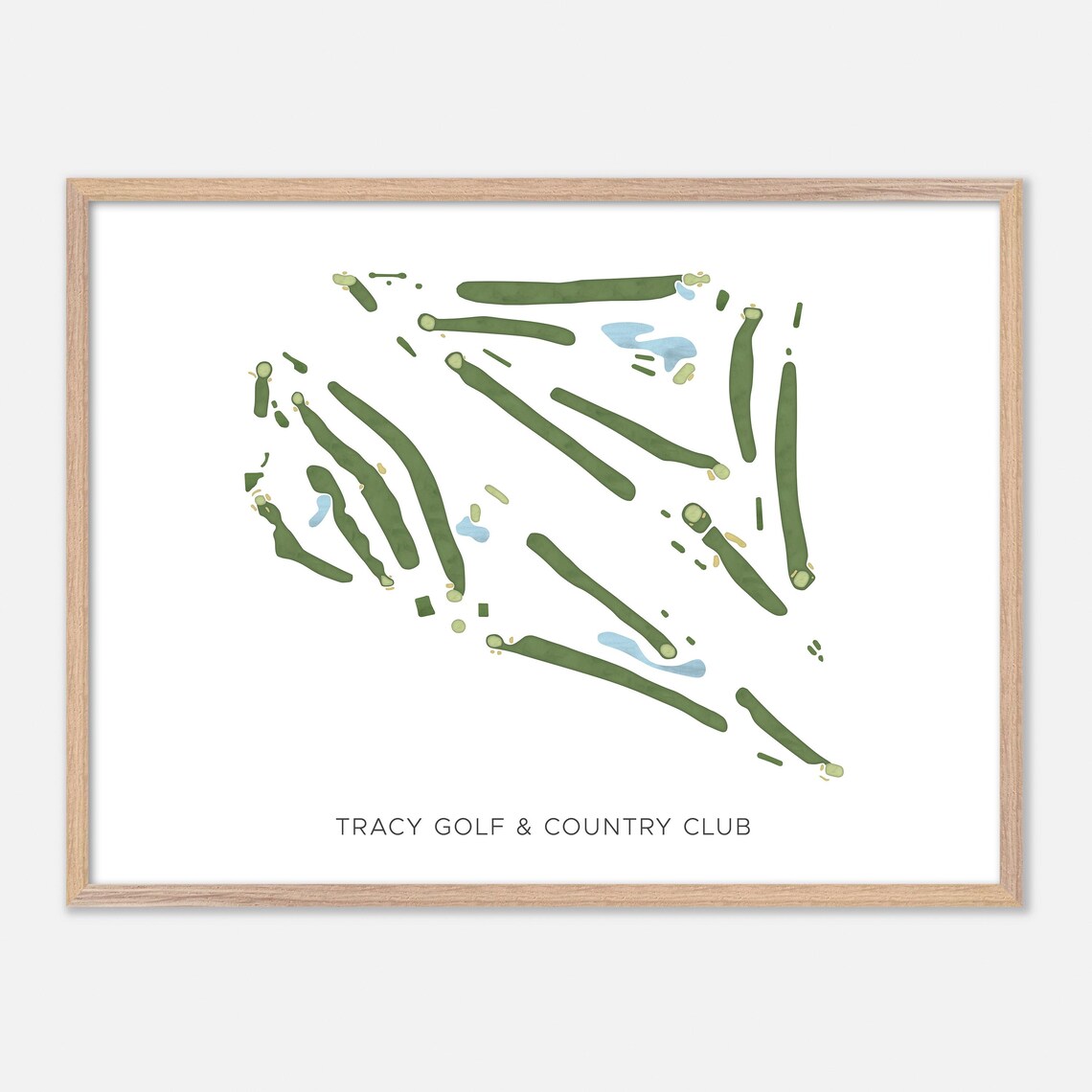 Tracy Golf & Country Club California Modern Minimalist Golf Poster