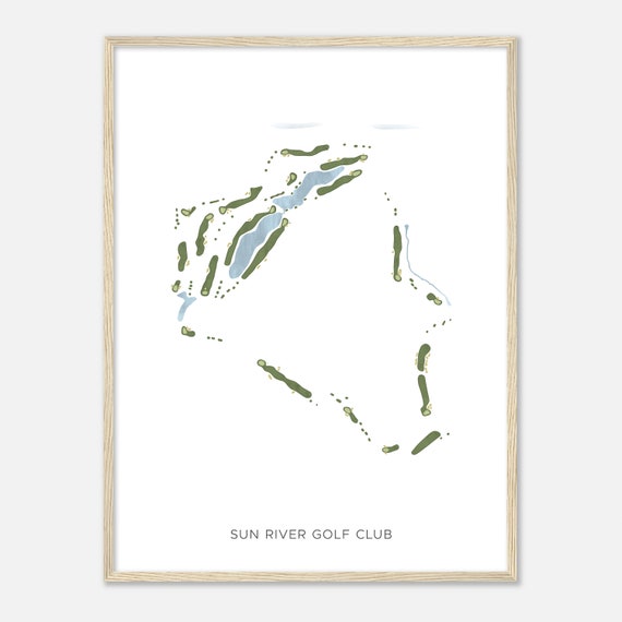 Sun River Golf Club Utah Modern Watercolor Map Golfer Gift Golf Wall Art Golf Poster Print Course Layout