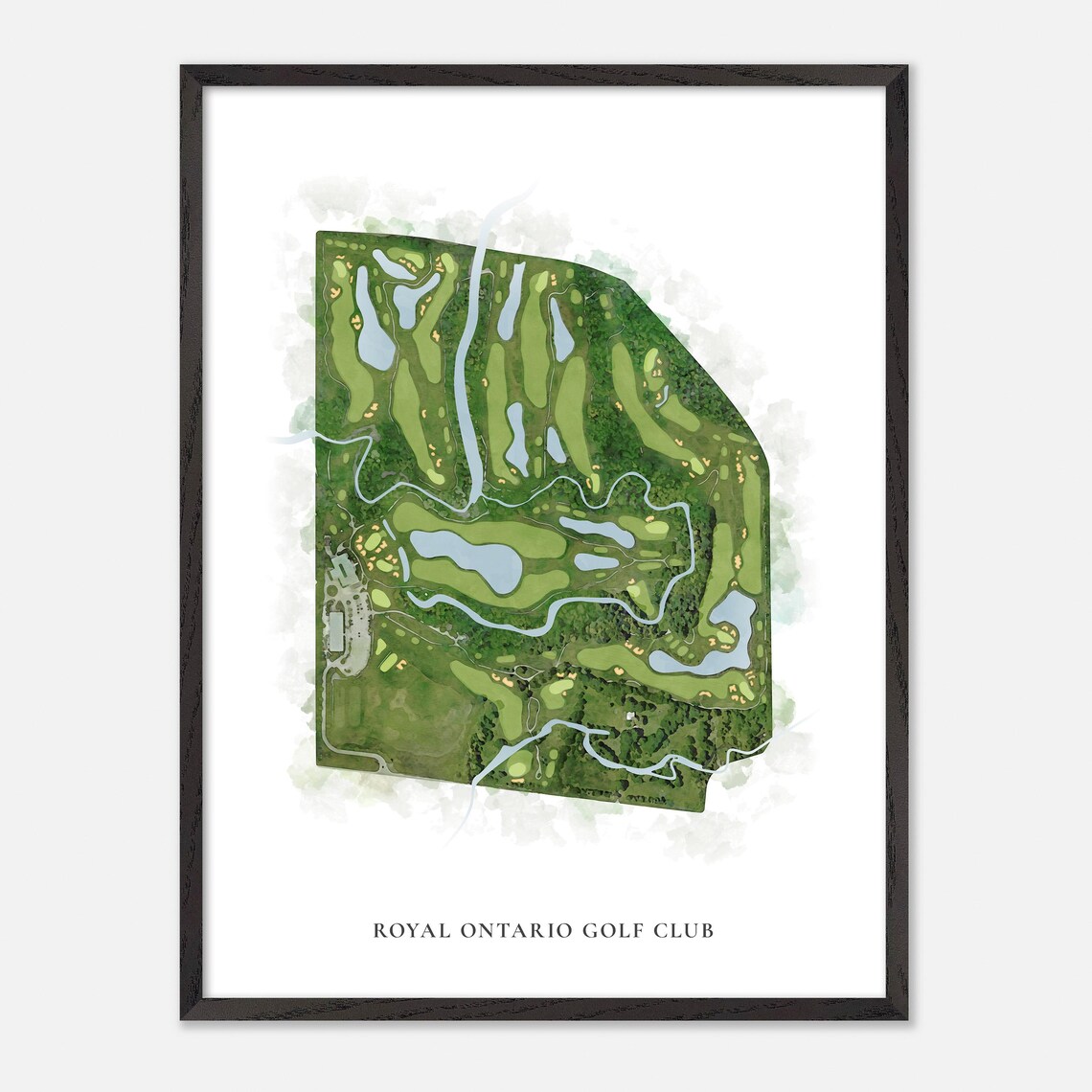 Royal Ontario Golf Club Classic Watercolor Golf Course Layout Poster - Image 2
