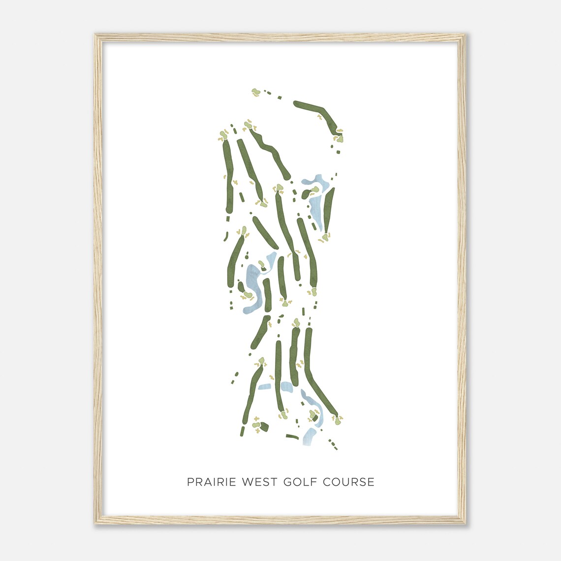 Prairie West Golf Course North Dakota Modern Watercolor Map Golfer Gift Golf Wall Art Golf Poster Print Course Layout - Image 2