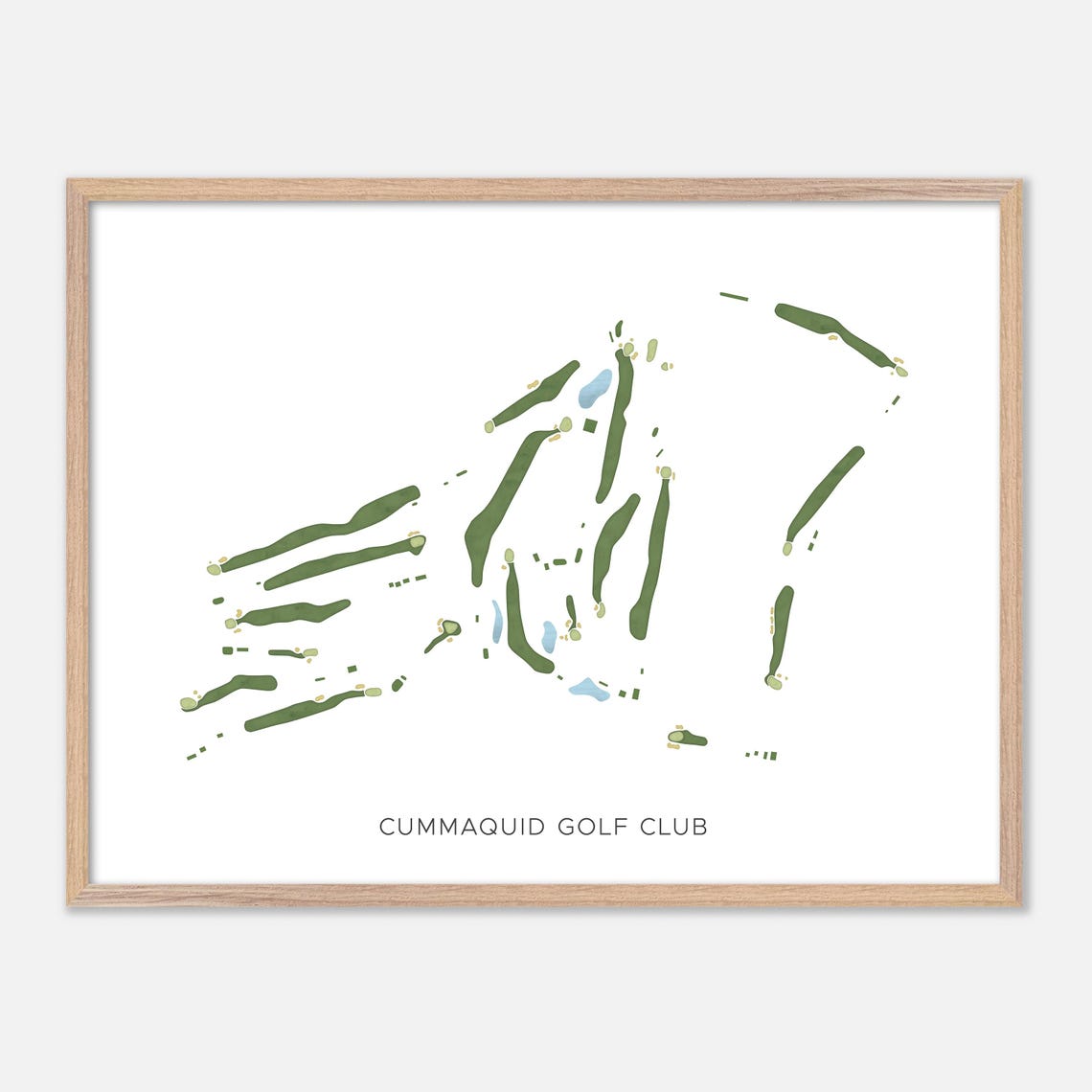 Cummaquid Golf Club Minimal Line Golf Course Map Golfer Gift Poster