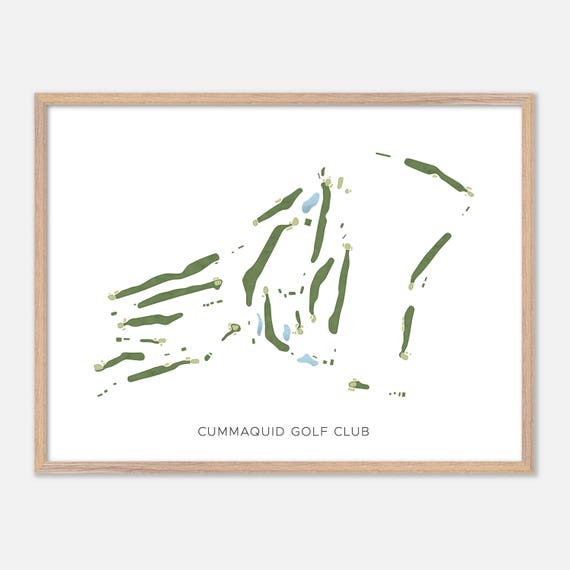 Cummaquid Golf Club In Yarmouth Port Massachusetts Modern Watercolor Map Golfer Gift Golf Wall Art Golf Poster Print Course Layout
