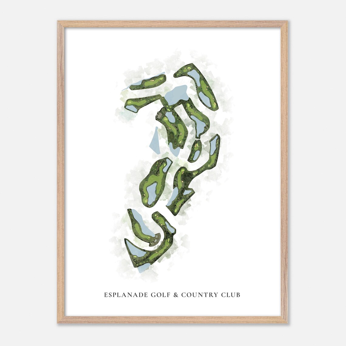 Esplanade Golf Country Club Classic Watercolor Map Art Poster - Image 6