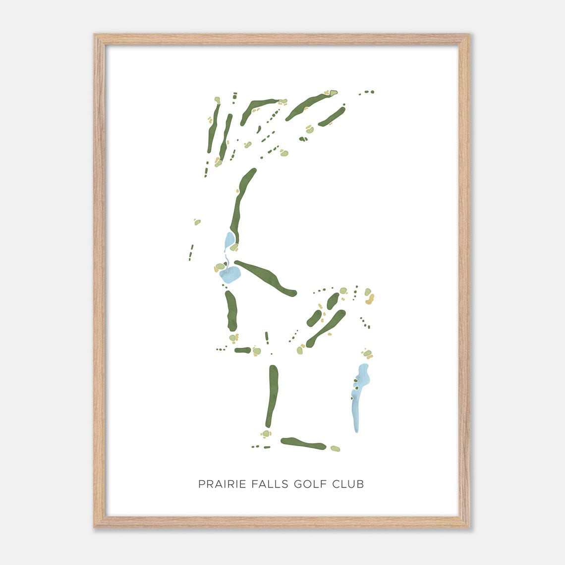 Prairie Falls Golf Club Idaho Minimalist Golf Course Map Poster - Image 6