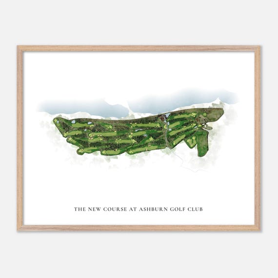 The New Course At Ashburn Golf Club In Fall River Canada Classic Watercolor Map Golfer Gift Golf Wall Art Golf Poster Print