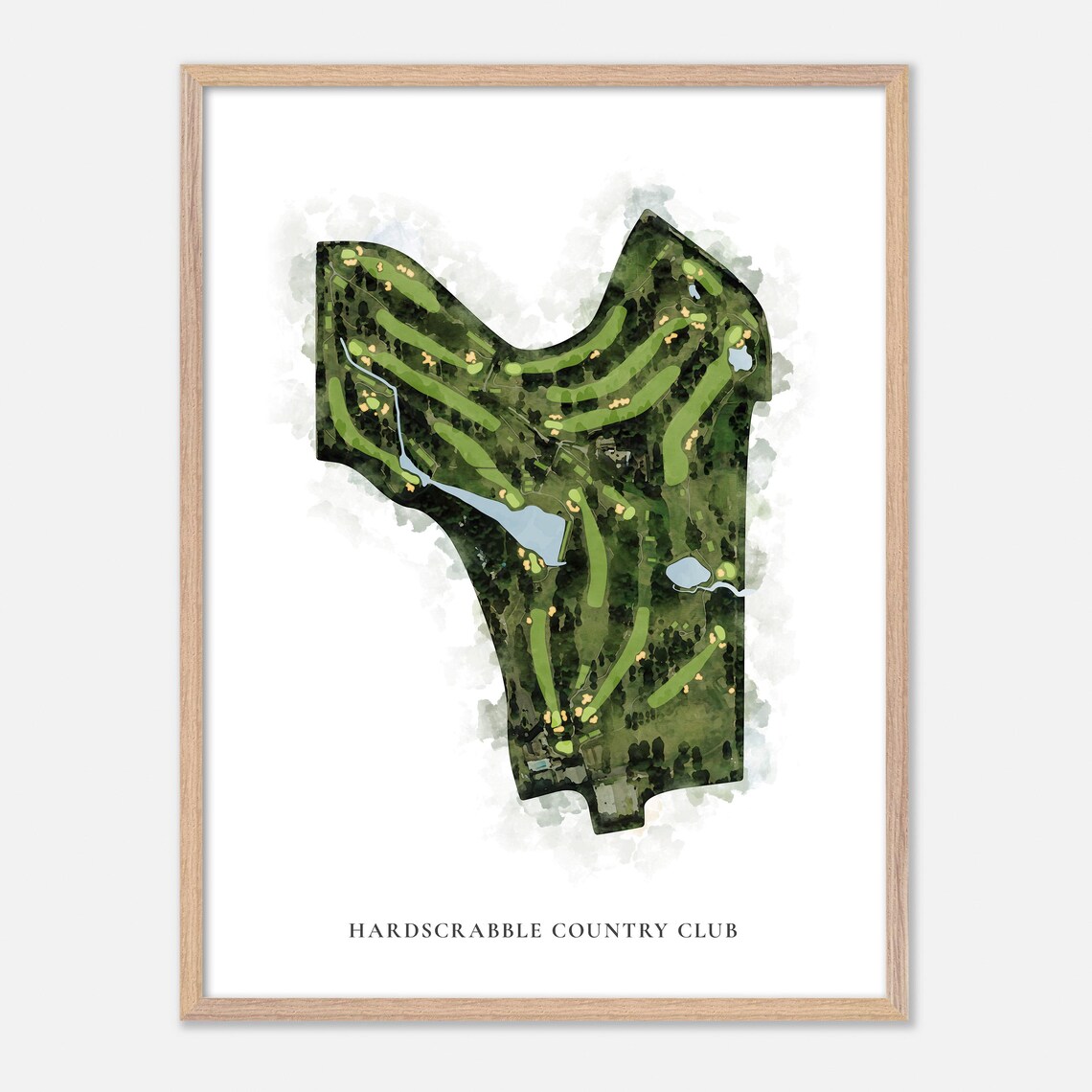 Hardscrabble Country Club Golf Classic Watercolor Map Art Poster - Image 6