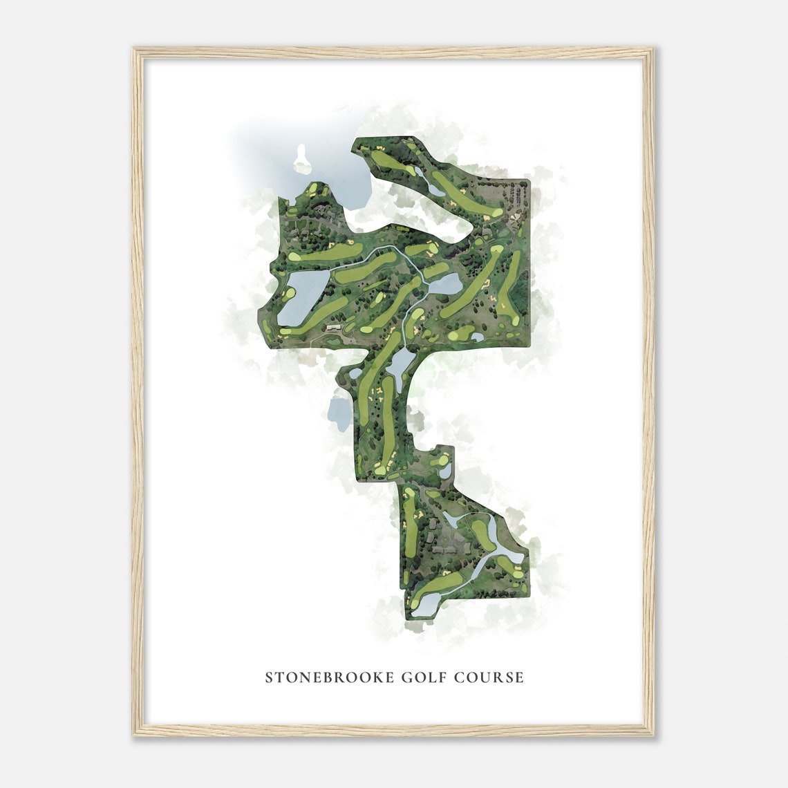 Stonebrooke Golf Course Minnesota Classic Watercolor Map Golfer Gift Golf Wall Art Golf Poster Print Course Layout