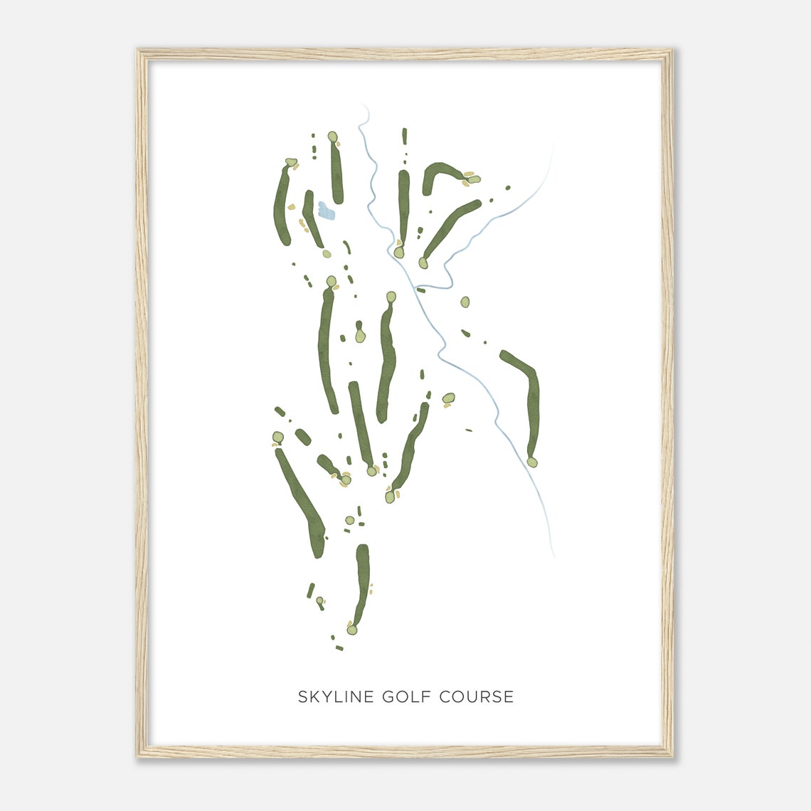 Skyline Golf Course Wisconsin Modern Watercolor Map Golfer Gift Golf Wall Art Golf Poster Print Course Layout - Image 2