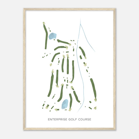 Enterprise Golf Course Maryland Modern Watercolor Map Golfer Gift Golf Wall Art Golf Poster Print Course Layout