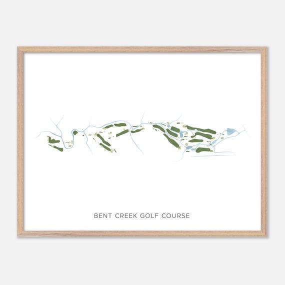 Bent Creek Golf Course In Gatlinburg Tennessee Modern Watercolor Map Golfer Gift Golf Wall Art Golf Poster Print Course Layout