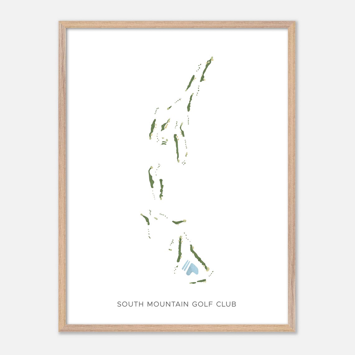South Mountain Golf Club Draper Utah Minimalist Course Map Poster - Image 2