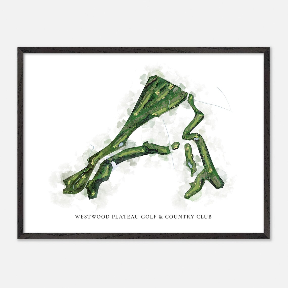 Westwood Plateau Golf & Country Club Coquitlam Canada Classic Watercolor Course Map Poster - Image 4