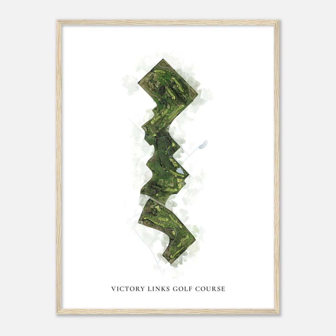 Victory Links Golf Course Minnesota Classic Watercolor Map Golfer Gift Golf Wall Art Golf Poster Print Course Layout - Image 2