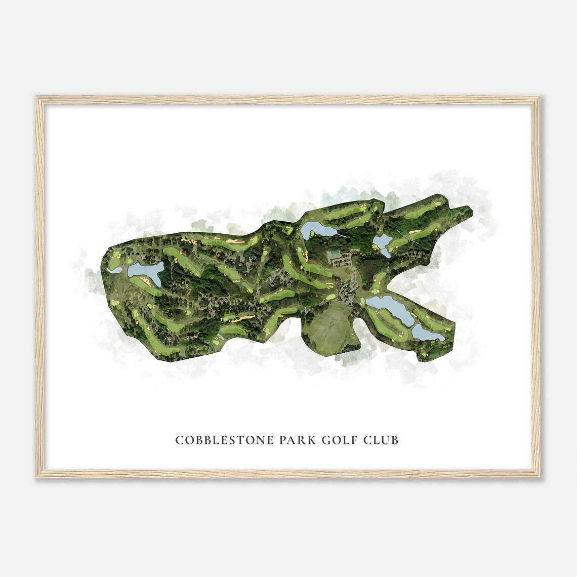Cobblestone Park Golf Club South Carolina Classic Watercolor Poster - Image 2