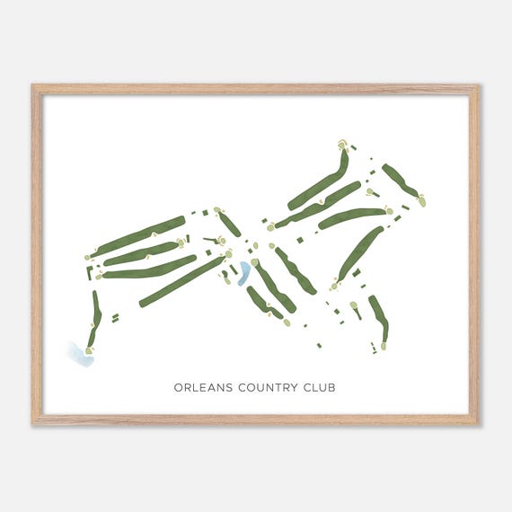 Orleans Country Club In Orleans Vermont Modern Watercolor Map Golfer Gift Golf Wall Art Golf Poster Print Course Layout