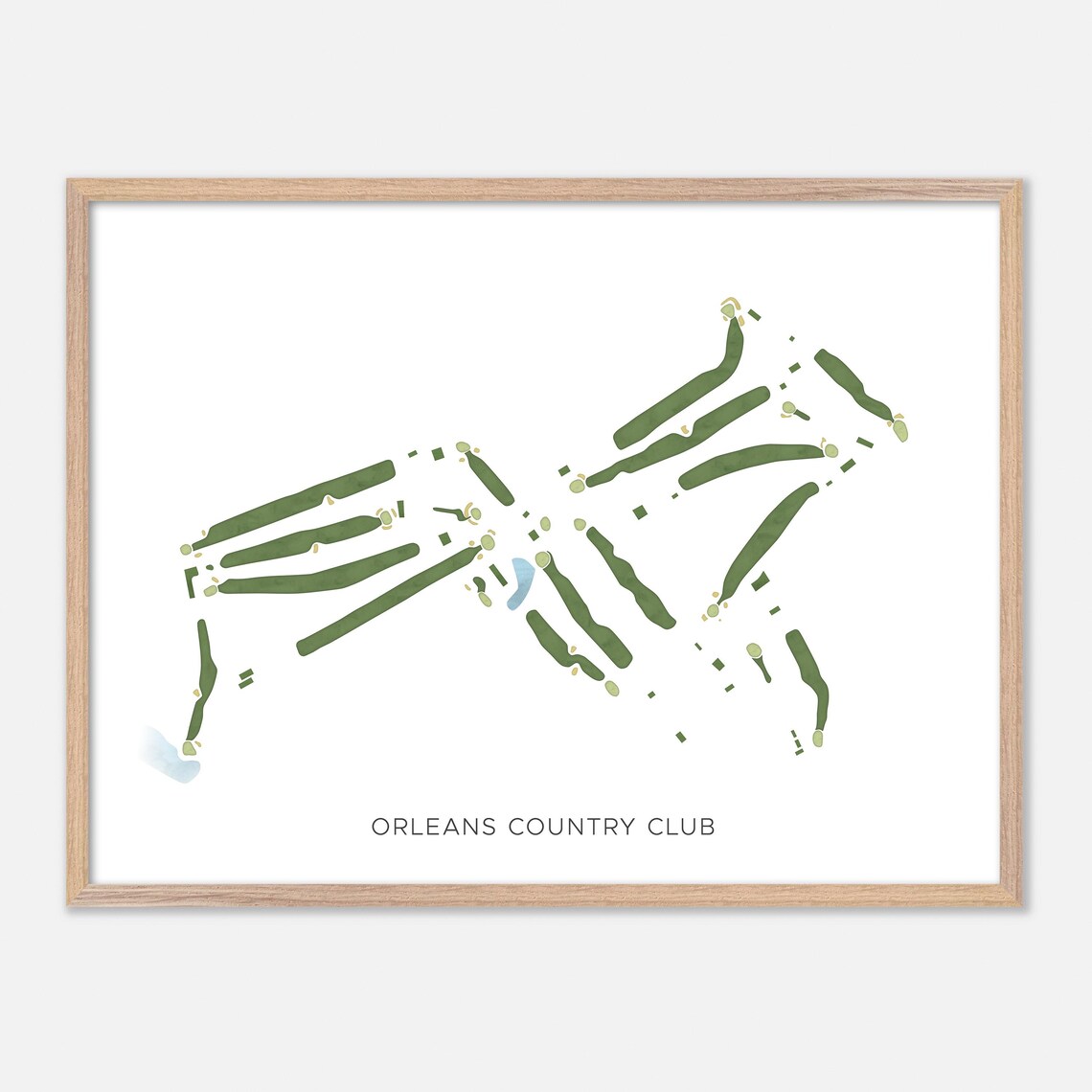 Orleans Country Club Vermont Minimalist Modern Watercolor Map Poster