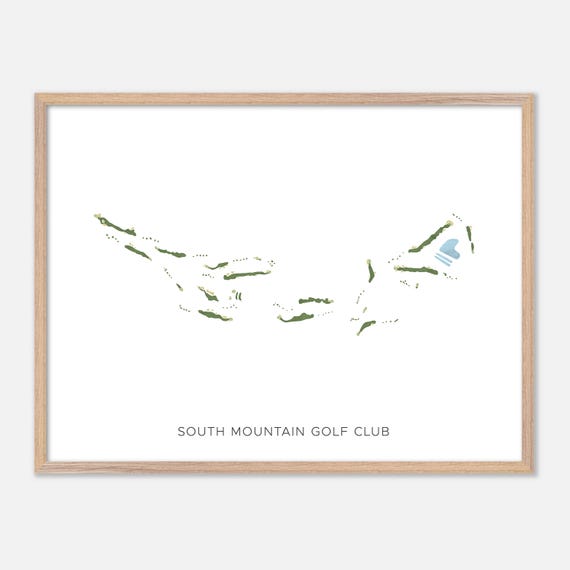 South Mountain Golf Club In Draper Utah Modern Watercolor Map Golfer Gift Golf Wall Art Golf Poster Print Course Layout