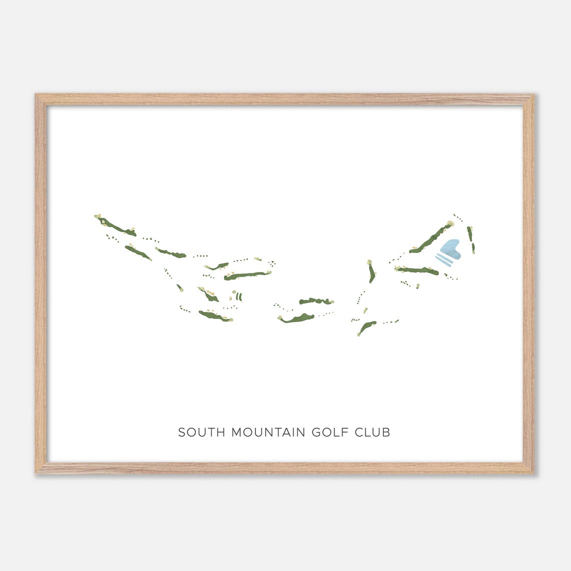 South Mountain Golf Club Draper Utah Minimalist Course Map Poster