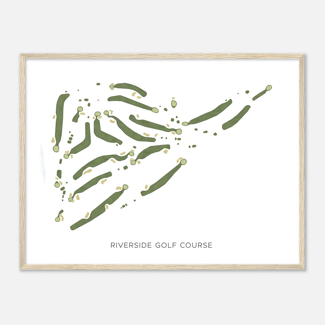 Riverside Golf Course Wisconsin Modern Watercolor Map Golfer Gift Golf Wall Art Golf Poster Print Course Layout - Image 2