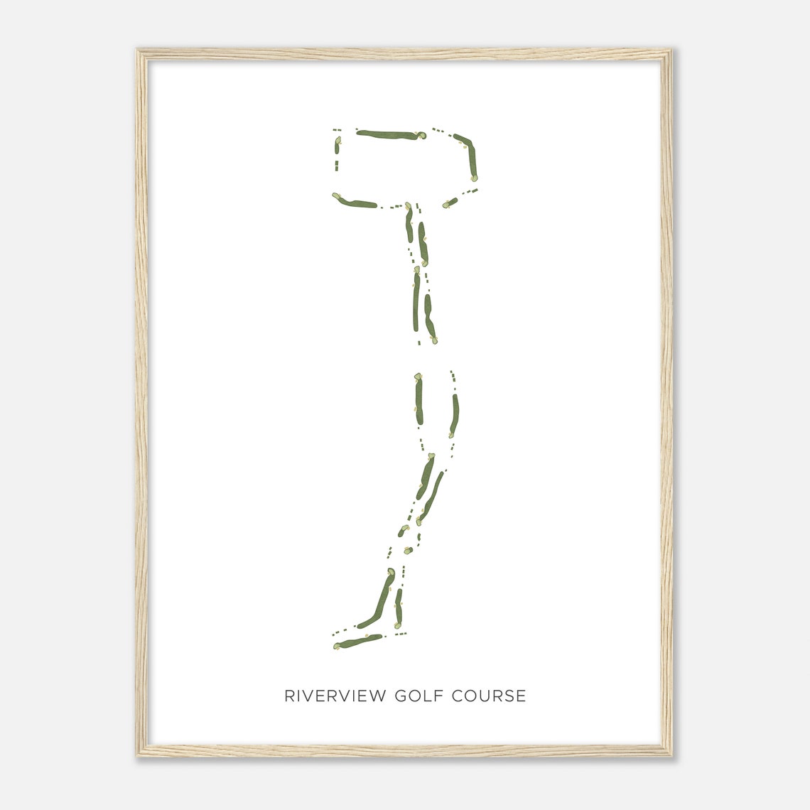 Riverview Golf Course Arizona Modern Watercolor Map Golfer Gift Poster - Image 2