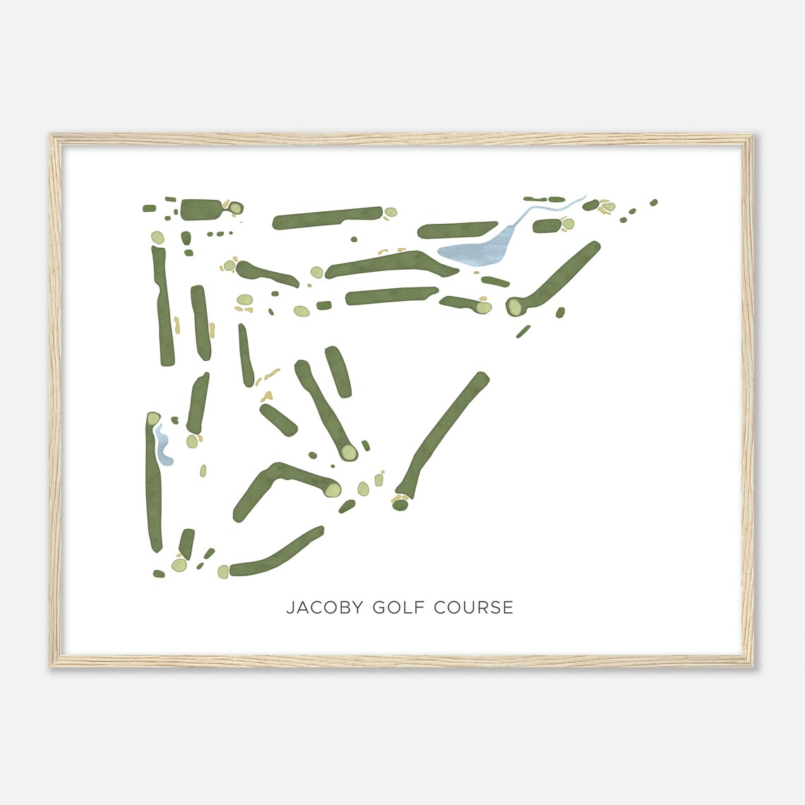 Jacoby Golf Course Wyoming Modern Watercolor Map Golfer Gift Golf Wall Art Golf Poster Print Course Layout - Image 2