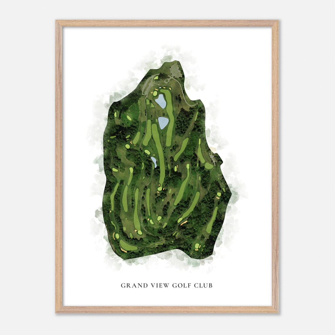 Grand View Golf Club North Braddock Pennsylvania Classic Watercolor Golf Map Poster - Image 6